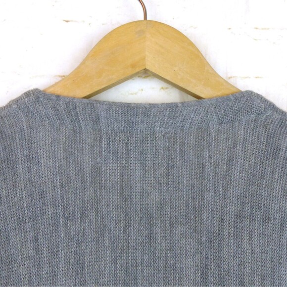 Izod Sweater Mens L Gray 90s Cardigan Button Chest Logo USA VTG Preppy Grandpa - Picture 8 of 11